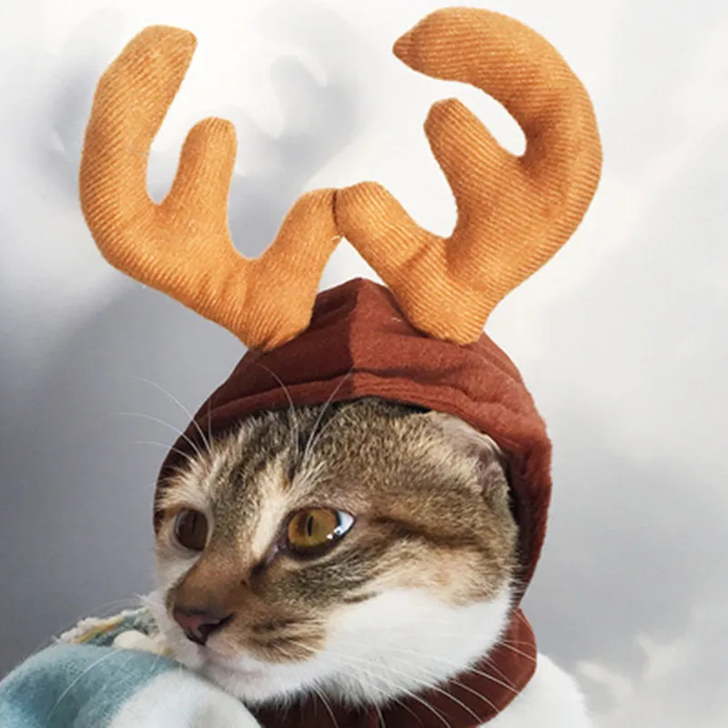 Массажная расческа котенка Xmas наборы шарф шапка теплый рождественский костюм для праздника ПЭТ теплая зимняя одежда милый щенок собака кошка шапки шарф подарок