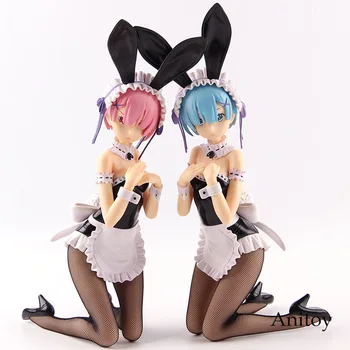 

Re:Zero Kara Hajimeru Isekai Seikatsu Bunny Girl Ram Rem Action Figure PVC Collectible Model Toy