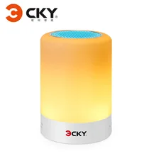 Original CKY CK128 Bluetooth Speaker Hands-free TF Card Portable Speakers FM Wireless Voice Timer White Speaker for Mobile Phone