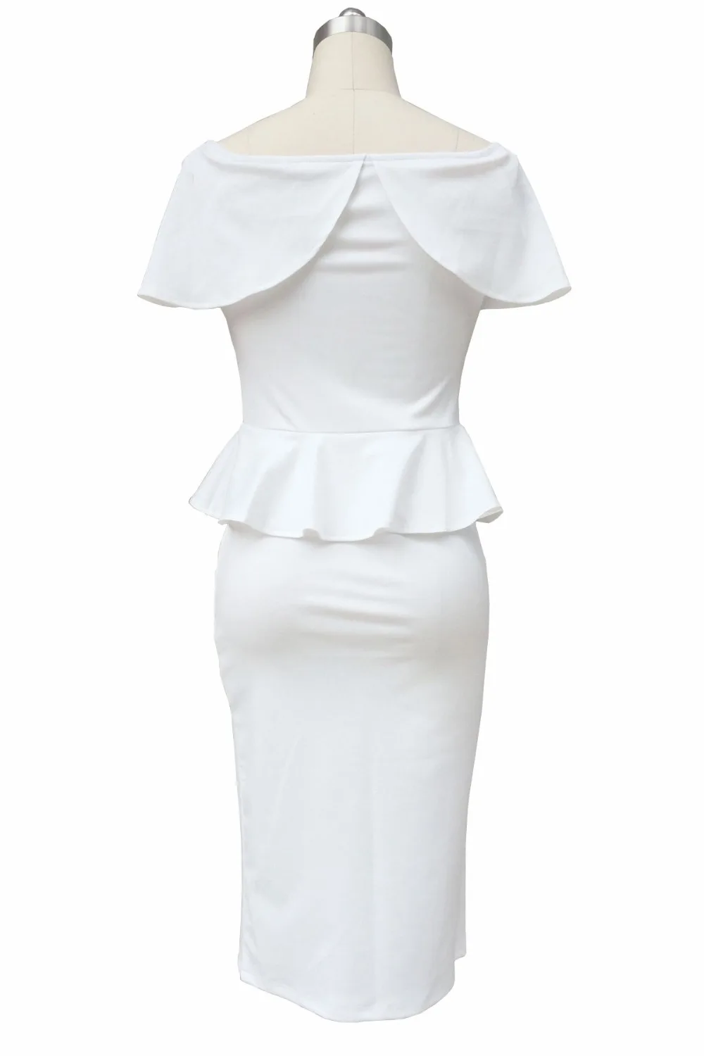 Gladiolus 2018 Summer Slash Neck Off The Shoulder Knee-Length Bodycon Ruffles Office Lady Dress Elegant Party Dresses vestidos  (41)