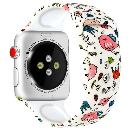 Ремешок для apple Watch pulseira apple Watch 4, 3, 5, 44 мм, 40 мм, iwatch band 42 мм, 38 мм, correa, популярный женский браслет с принтом 44 - Цвет ремешка: 7