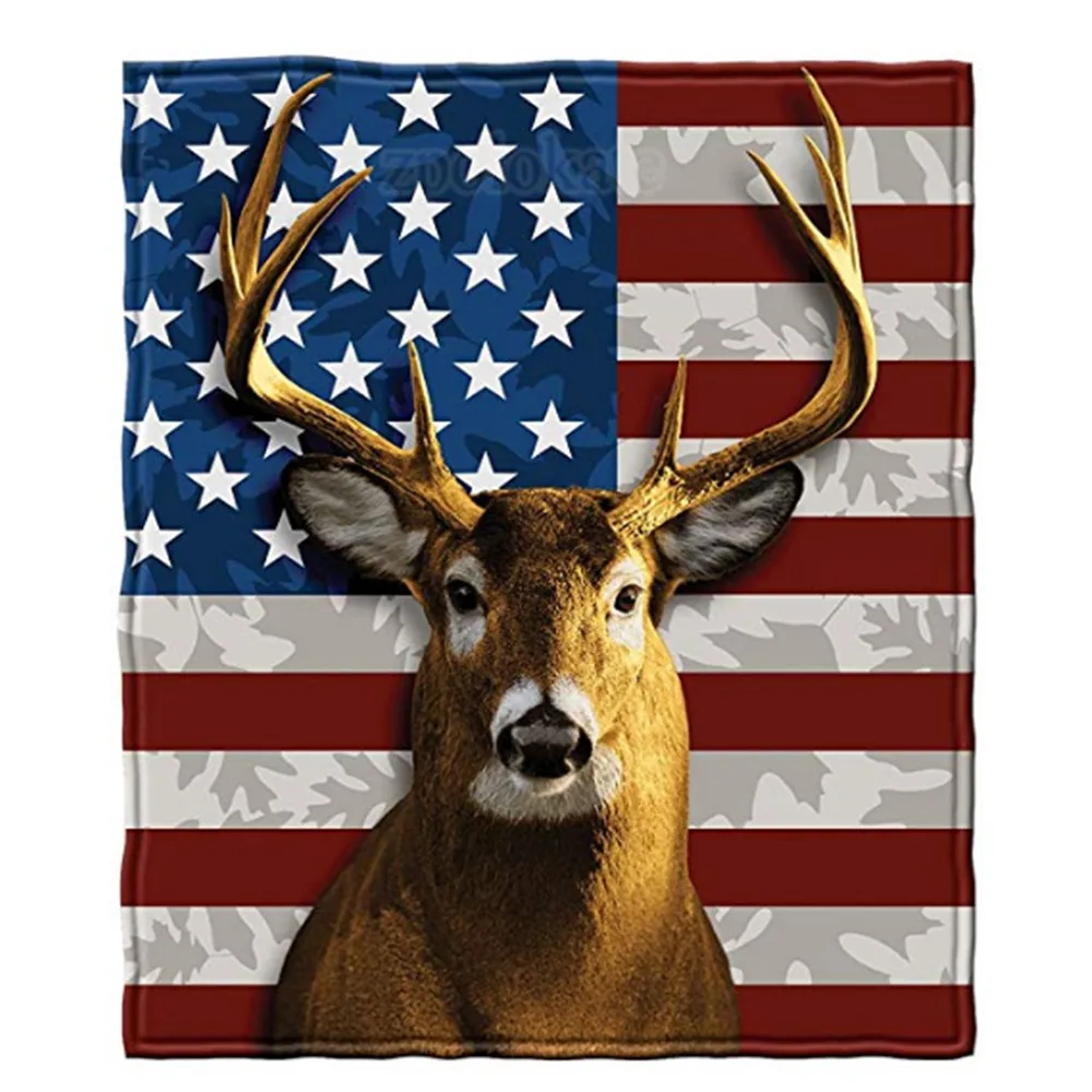 American Whitetail Deer Throw Blanketin Blankets from Home & Garden on