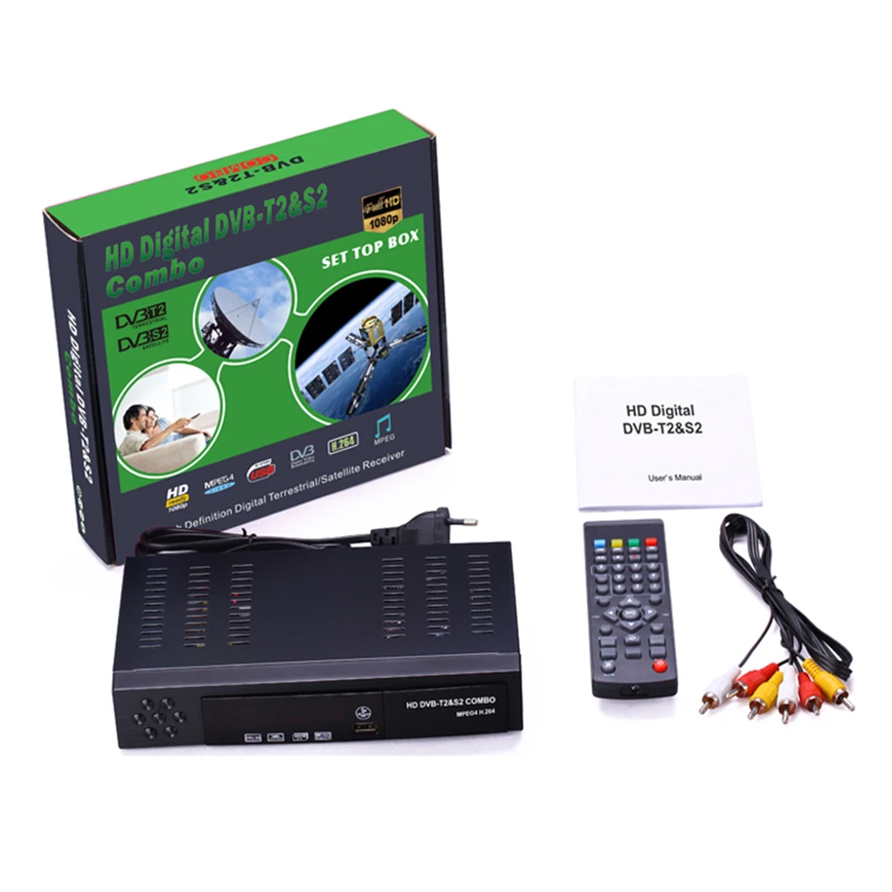 Цифровой эфирный спутниковый ТВ комбинированный приемник DVB T2 & S2 HD 1080 P dvb