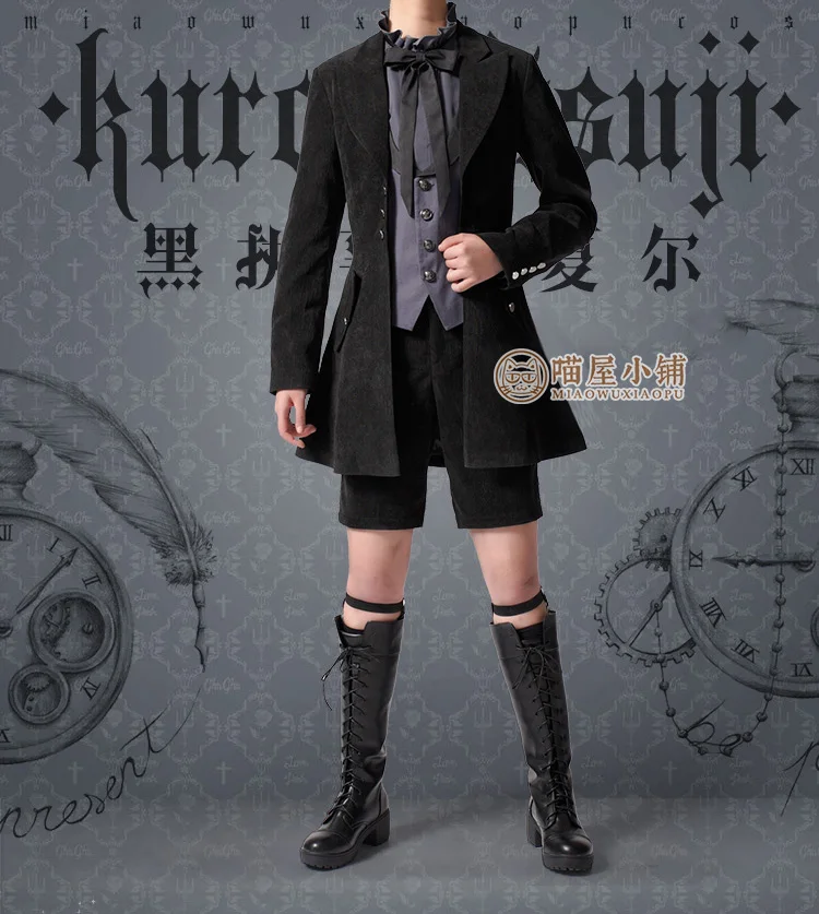 Аниме! Черный Дворецкий Ciel Phantomhive Маленький Дьявол Готическая униформа косплей