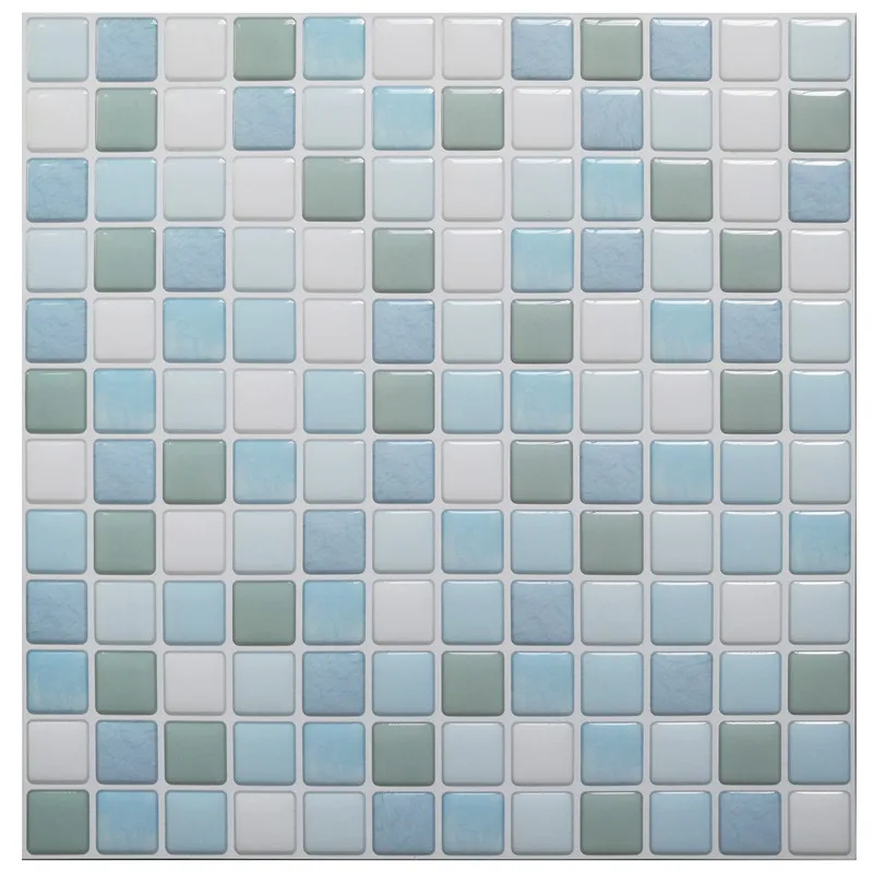Kitchen bathroom Epoxy Solid Square Wall Sticker Self-adhesive Wallpaper Home Decor Wall Sticker Waterproof Oilproof