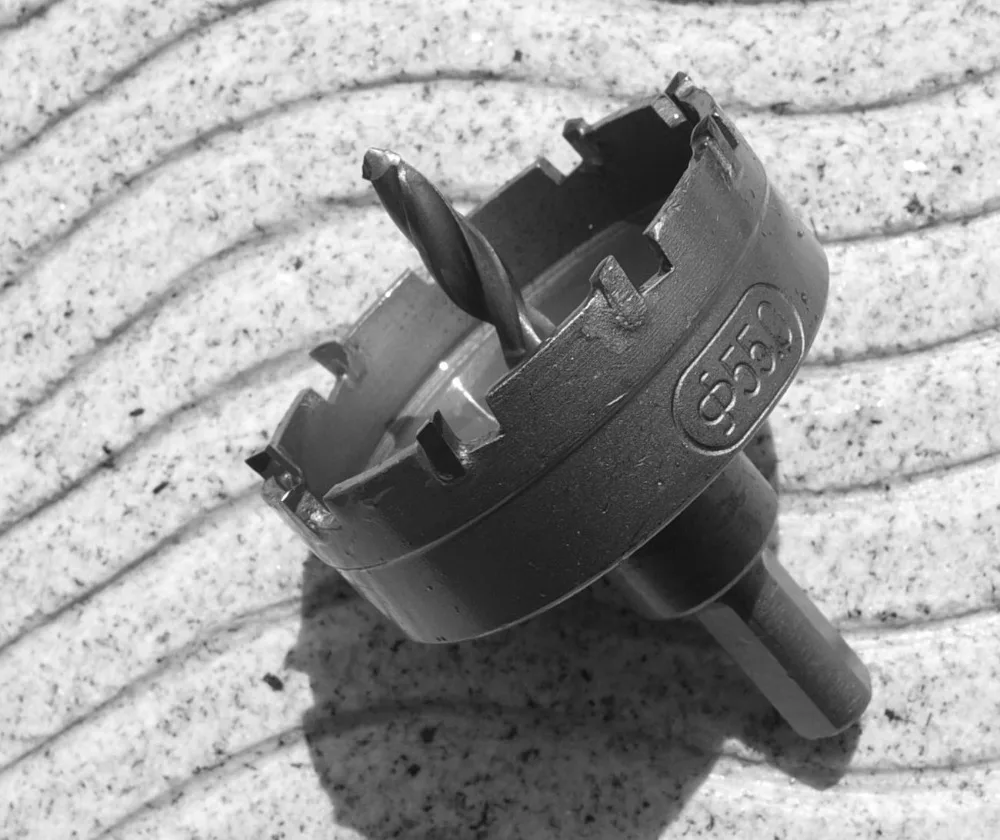 

55MM Tungsten Carbide tipped Stainless Steel Sheet Cutter Core Drill Bit (10MM shank)