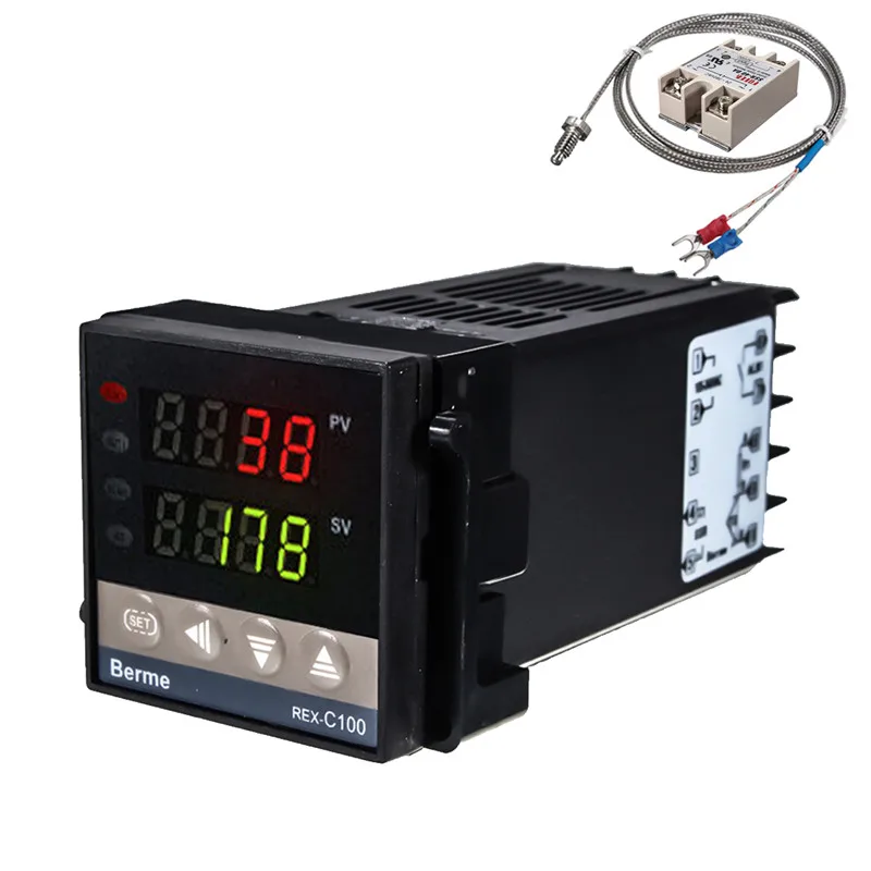 

Alarm REX-C100 110V to 240V 0 to 1300 Degree Digital PID Temperature Controller Kits with K Type Probe Sensor