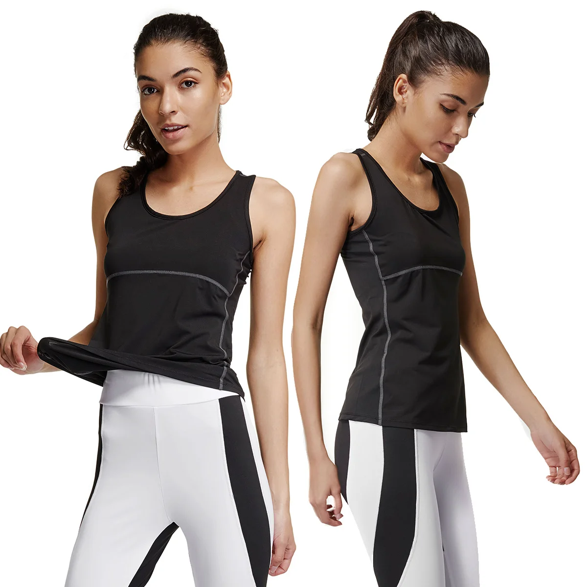 Racerback Tank Top Sweat Vest Shirt Compression Body Shaper for Women