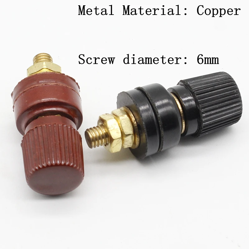 

2pcs/lot Terminals High Current M6 Welding Machine Inverter Charger Voltage Regulator Terminal Block Copper 6mm