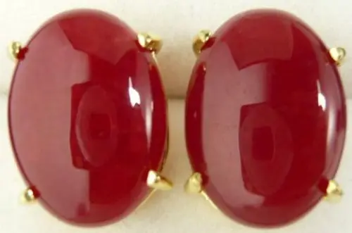 

FREE shipping>>>>Beautiful!Red Natural stone Earring AAA C29