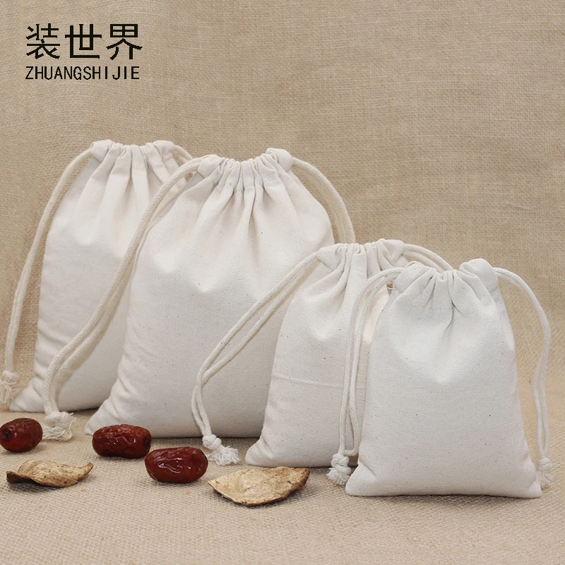 20*23.5cm 10oz multi purpose wholesale Cotton Canvas Drawstring Bag