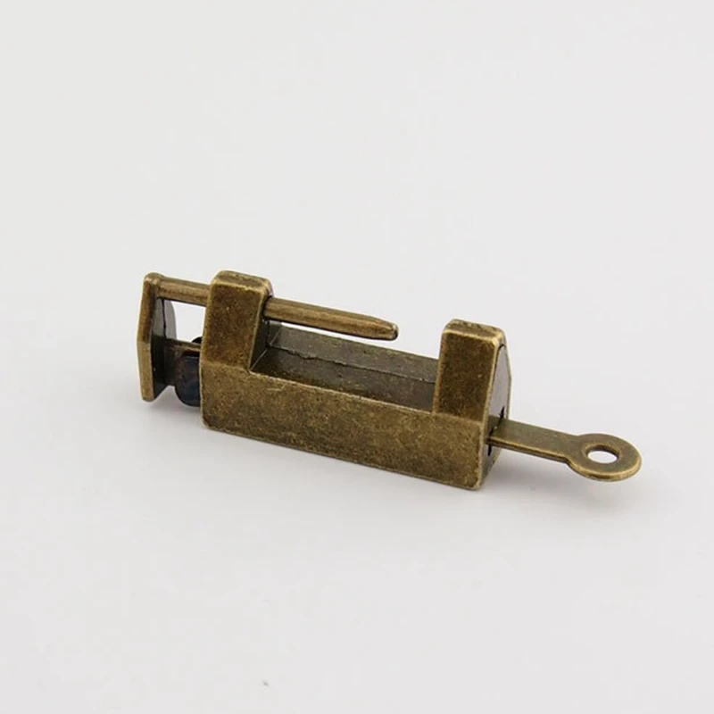 Alloy Antique Bronze Chinese Old Decorative Lock Jewelry Chest Box Lock Padlock for Wooden Wood Suitcase Drawer Cabinet 1