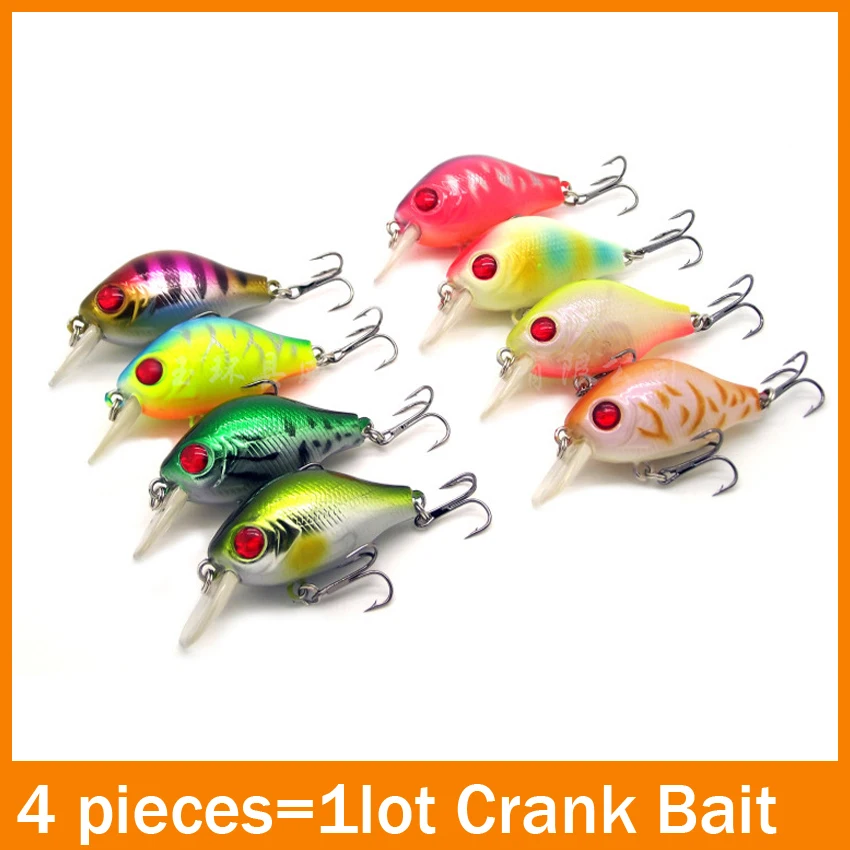 Free Shipping 4 pieces/lot 60mm 8g Crank Popper Fishing Lures Minnow Crankbait Crank Bait Bass Tackle Treble Hook Fishing tackle Free Shipping 4 pieces/lot 60mm 8g Crank Popper Fishing Lures Minnow Crankbait Crank Bait Bass Tackle Treble Hook Fishing tackle