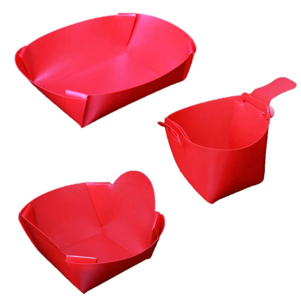 Foldable Camping Tableware Set Bowl Plate Cup Travel Kit Chopping Board Red Eco-friendly Outdoor Tablewares Travel Accessories