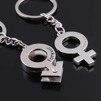 

Free ship!1lot=30pair!Men women symbols Couple metal Valentine's Day creative keychain/wedding gift/Badge Holder & Accessories