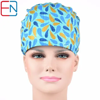 

Hennar Surgical Scrub Caps For Women Men Hospital Doctor Medical Caps Masks Perfect Sewing Cotton Fabric Surgical Medical Unisex