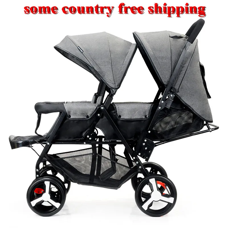 

twin strollers front rear pram double-seat stroller big and small baby stroller pram second baby twin stroller transport