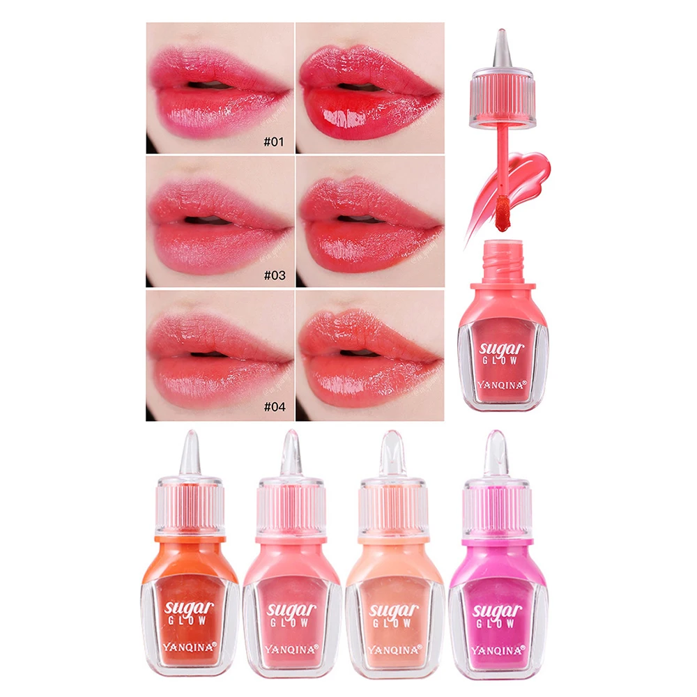 

Manooby Moisturizing No Makeup Lipstick Candy Water Lip Gloss 5 Colors Lipstick Lip Gloss Model Longlasting Anti-Air
