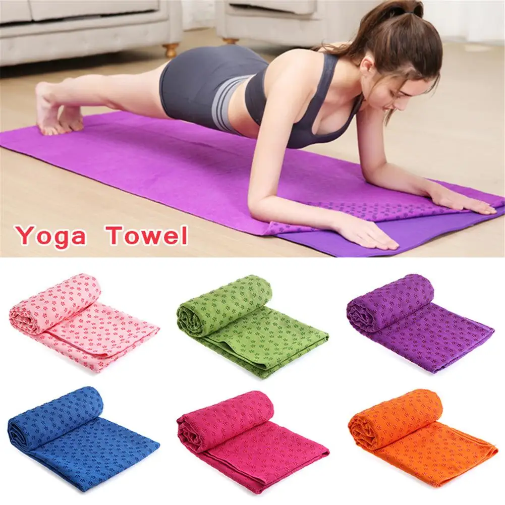 

Yoga Towel Mat 183*63cm Silica Gel Non Slip Easy Cleaning Portable Travel Sport Fitness Exercise Yoga Pilates Mat Blanket