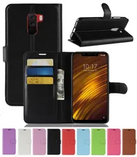 

Xiaomi Pocophone F1 Case Poco F1 Case Luxury Wallet PU Leather Cover Flip Phone Case For Xiomi Xiaomi Pocophone F1 6.18 inch