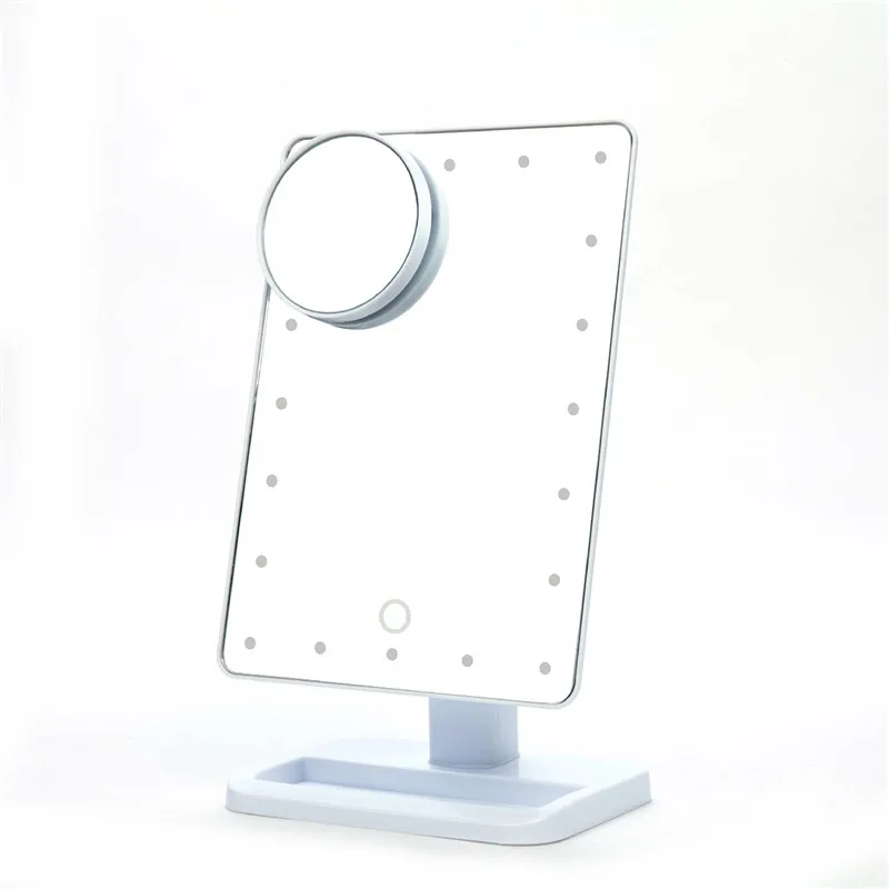 Adjustable 20 LED Lighted Makeup Mirror Portable Magnifying Vanity