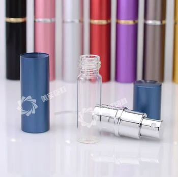 

200pcs 10ml Refillable Portable Mini perfume bottle Aluminum Spray Atomizer Empty Parfum Bottle as a Gift hot