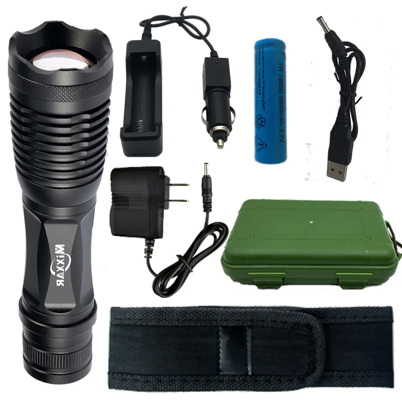 

Hot Powerful E17 T6 L2 9000LM Waterproof Zoomable LED Flashlight For Fishing Hunting Camping Exploring Stock in RU Dropshipping