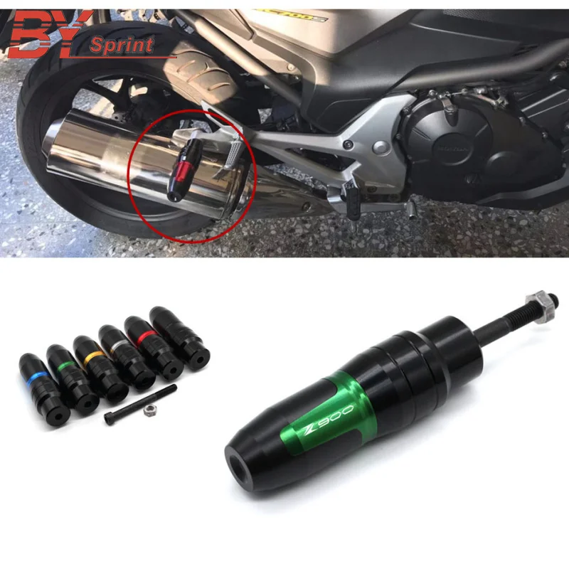 

Brand New Motorcycle CNC Aluminum Exhaust Sliders Crash Protector Frame Crash Pads For Kawasaki Z900 Z 900 2017 2018 6 colors