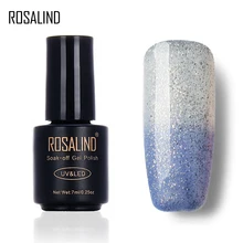 ROSALIND, 7 мл, меняющий температуру, лак для ногтей, отклеивается, лак для ногтей, гель, УФ-лампа для сушки, Термальный цвет, акриловая краска, верхнее Базовое покрытие