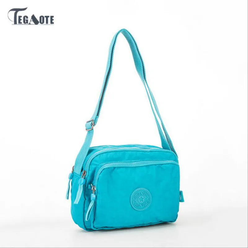 

TEGAOTE 2019 Small Shoulder Bags Female Solid Zipper Luxury Women Designer Flap Mini Nylon Summer Beach Crossbody Bag Sac A Main