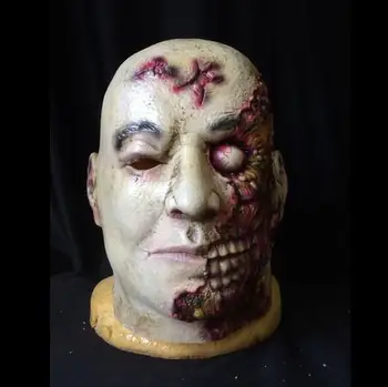 

Halloween Bloody Mask Zombie Face Mask Latex Scary Extremely Disgusting Full Head Mask Costume Party Cosplay Prop Free size