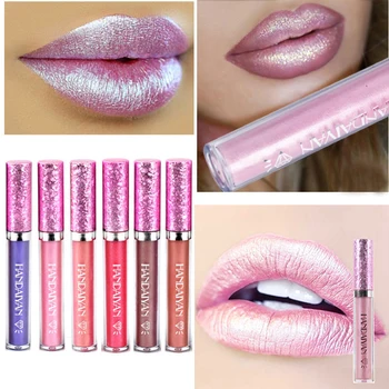 New Sparkling Liquid Lipstick Lipgloss Pomade For Women - Long Lasting Beauty Glitter - Diamond Lip Gloss - Tint Makeup Lip Stain