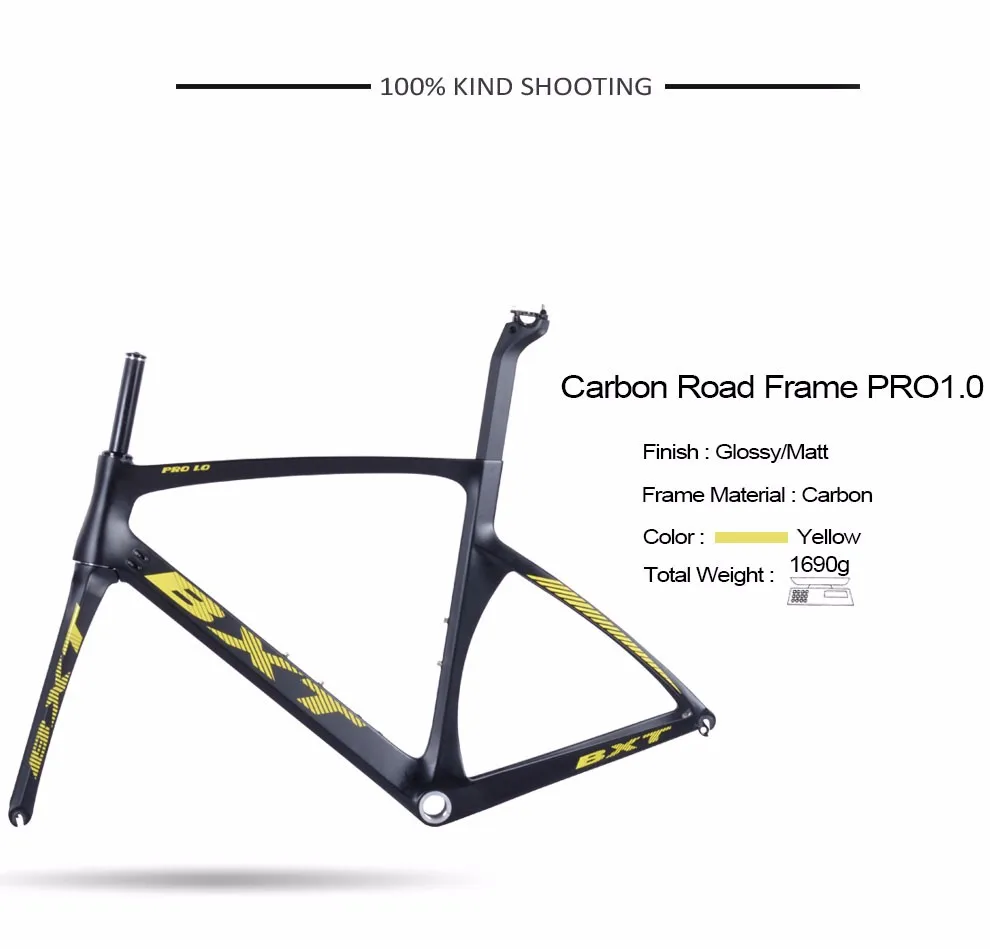 Cheap 2018 TOP NEW T1000 UD full carbon road frame bike racing bicycle frameset BXT logo size 49cm - 56cm taiwan tar bike PRO1.0 4