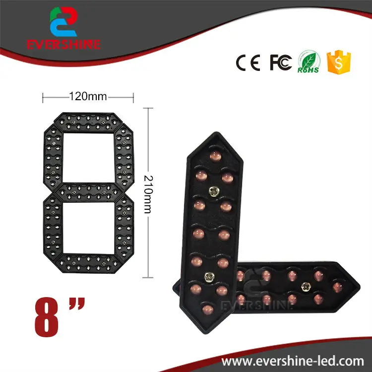 

8" red 7 Segment Of The Modules Digita Numbers,led Signs Outdoor Waterproof Module,led Gas Price,led Oil Price