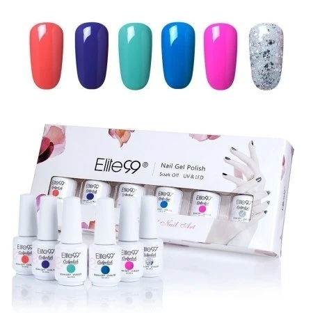 Elite99 Gelpolish Soak-off Gel Nail Polish UV LED Nail Art Gift Box Set of 5 8ml C019