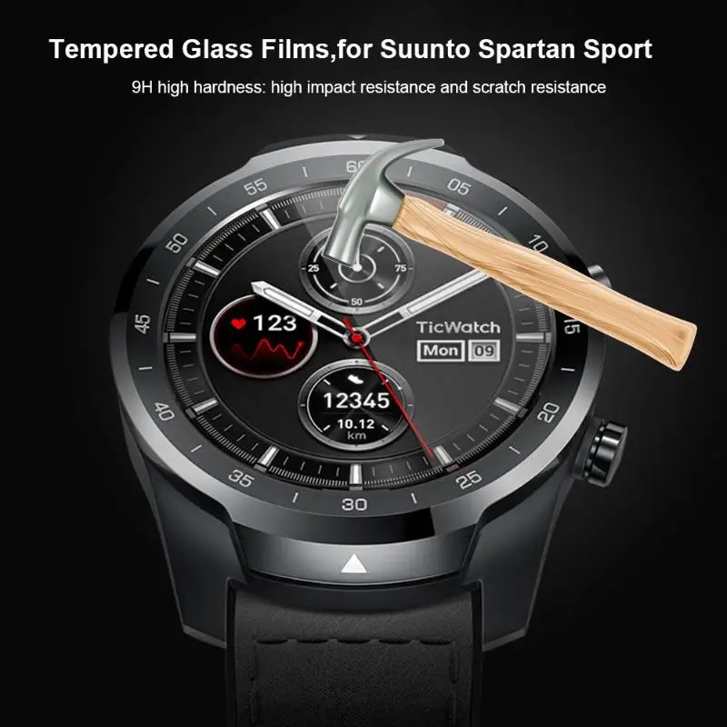 ALLOYSEED 2pcs Screen Protector Cover for Suunto Spartan Tempered Glass Ultra Protective Film Guard for Suunto Spartan Sport