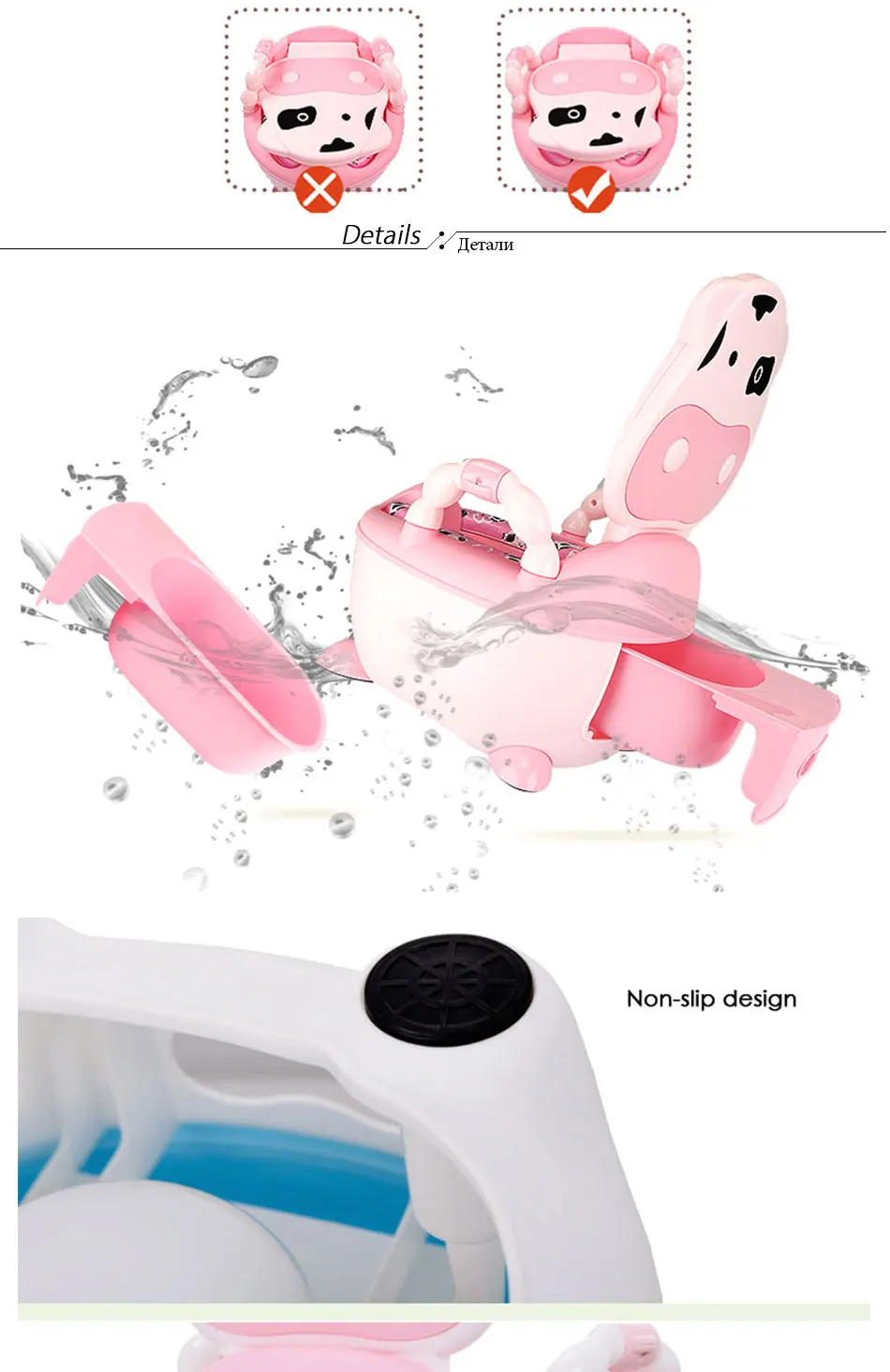 Baby potty toilet bowl training pan toilet seat children's pot kids bedpan portable urinal comfortable backrest cartoon cute pot