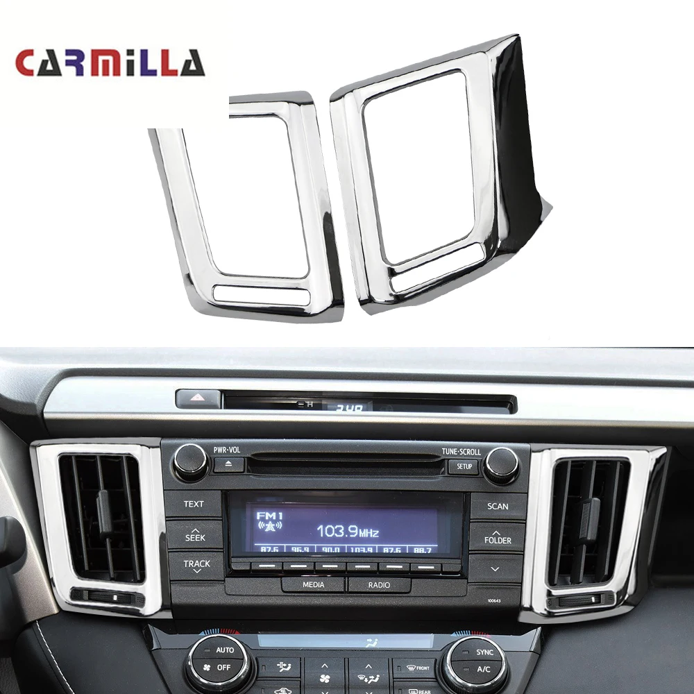 

Наклейка на вентиляционное отверстие автомобиля, для Toyota RAV4, RAV 4, 2013, 2014, 2015, 2016