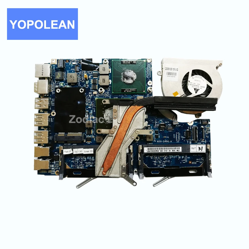 

2.13 GHz P7450 Motherboard For Apple Macbook 13" A1181 Logic Board With Cooling System 820-2496-A MC240 Year 2009