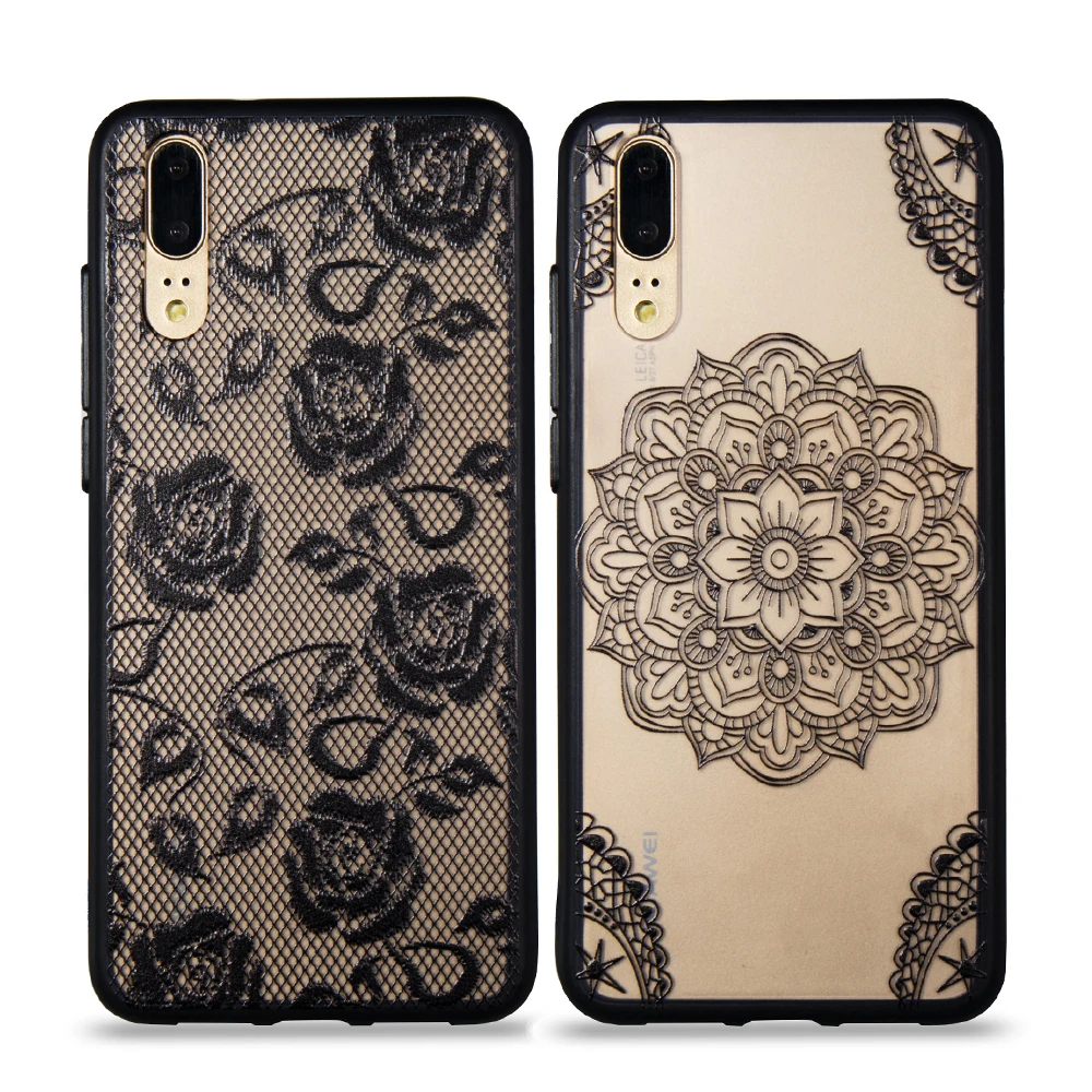 

Phone Case For Huawei P20 Pro P10 Plus P9 P8 Lite 2017 Mandala Lace Flower Cases For Huawei Mate 9 10 Pro Case Back Cover Fundas