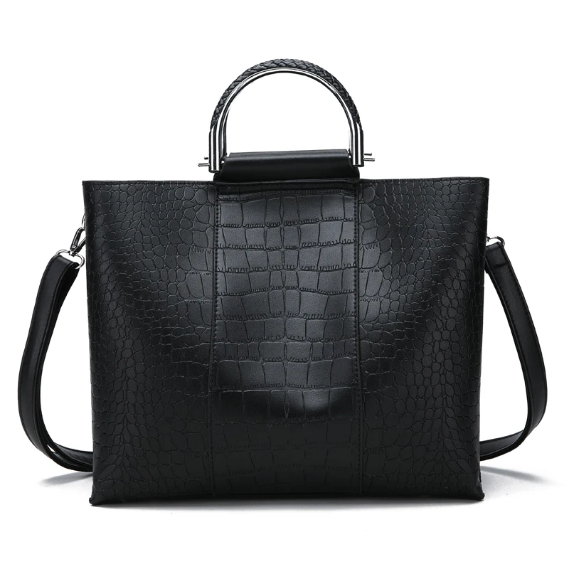 

Ladies Brand Leather Handbags Fashion Casual Tote Bag Big Shoulder Bag Stone pattern handbag For Woman