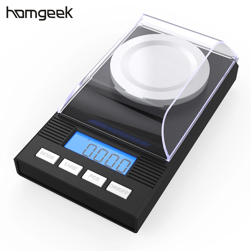 

Homgeek Professional Digital Milligram Scale Mini Electronic Balance Powder Scale Weight Tweezer Weighing Pan