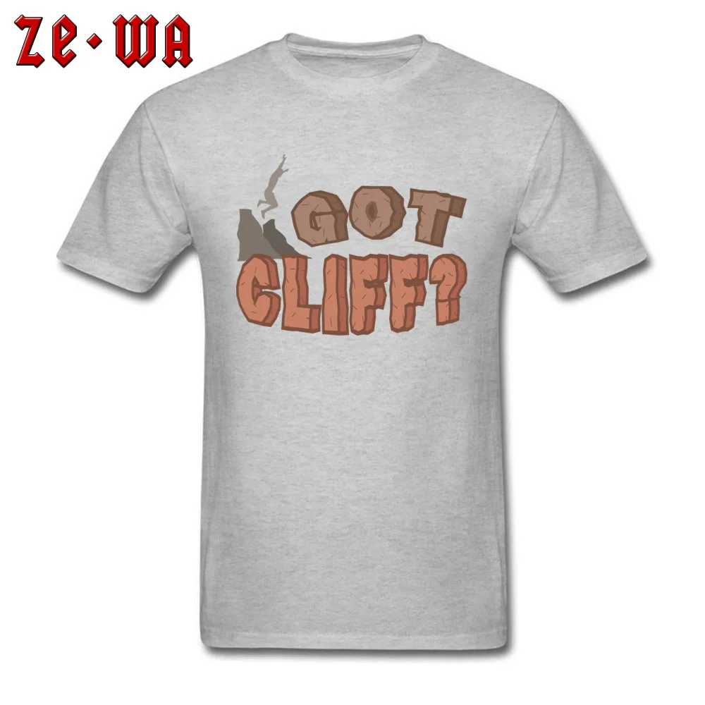 Street Graphic Casual Tops T Shirt Round Collar Lovers Day Pure Cotton Short Sleeve T-Shirt for Men Summer T Shirt Got Cliff Adrenaline Junkie Courage Gift  grey