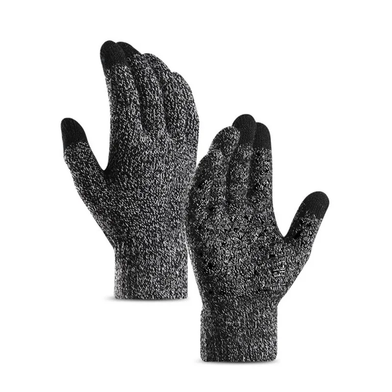 

2pcs Full Finger Cycling Gloves Winter Knitted Fluffy Touch Screen Anti Slip Protective Handwear Fitness Riding Gloves New