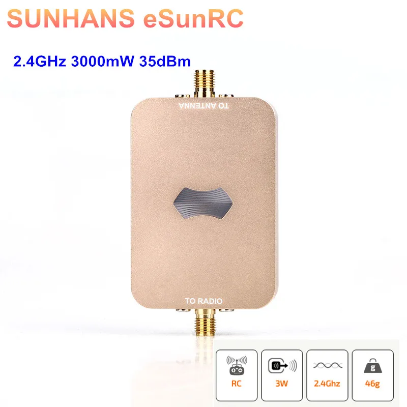 حقيقي sunhans esunrc SH-RC24G3W 3 واط 2.4 جيجا هرتز 35dBm aeromodlling amplifiler اللاسلكية wifi إشارة الداعم