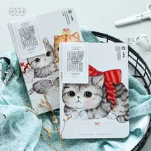 Милый котенок и растение записная книжка Журнал Дневник Книга Планировщик Ручные Книги блокнот для детей kawaii канцелярские принадлежности
