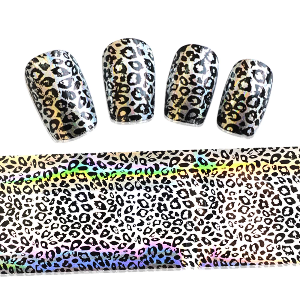 

100cmx4cm Sexy Leopard Stickers Nail Art Transfer Foil Decal DIY Beauty Craft Nail Decorations Supplies BEXK46