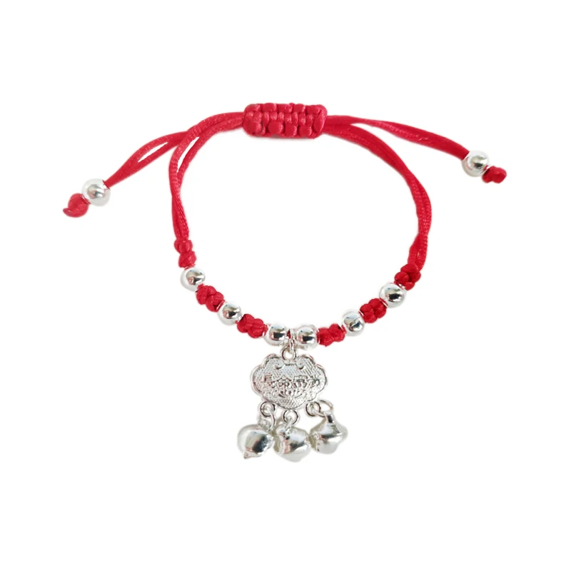 

Fashion Baby Bracelet Kids Silver Color Anklet Filled Lovely Smooth Jingle Bells Charm Bracelet Bangle lucky Jewelry