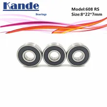 Kande 10 stücke ABEC-5 P5 608 2RS Z3V3 6082RS Miniatur Kugellager 8x22x 7mm 608 608-RS 608 RS für DIY fräsen maschine Pulley