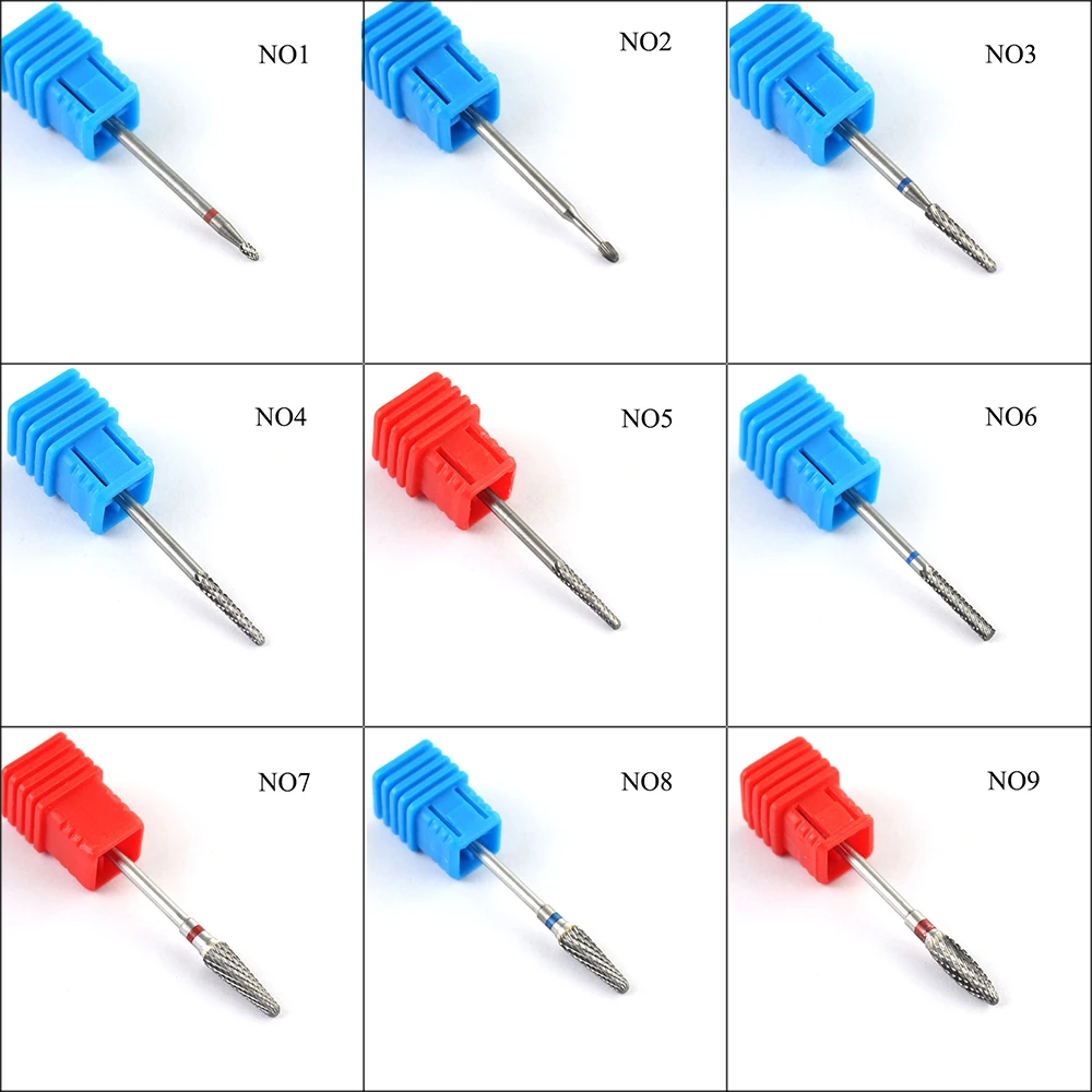 16 типов карбидных сверл для ногтей, электрические фрезы для маникюра, фрезы для кутикулы, чистые инструменты для педикюра, аксессуары для ногтей
